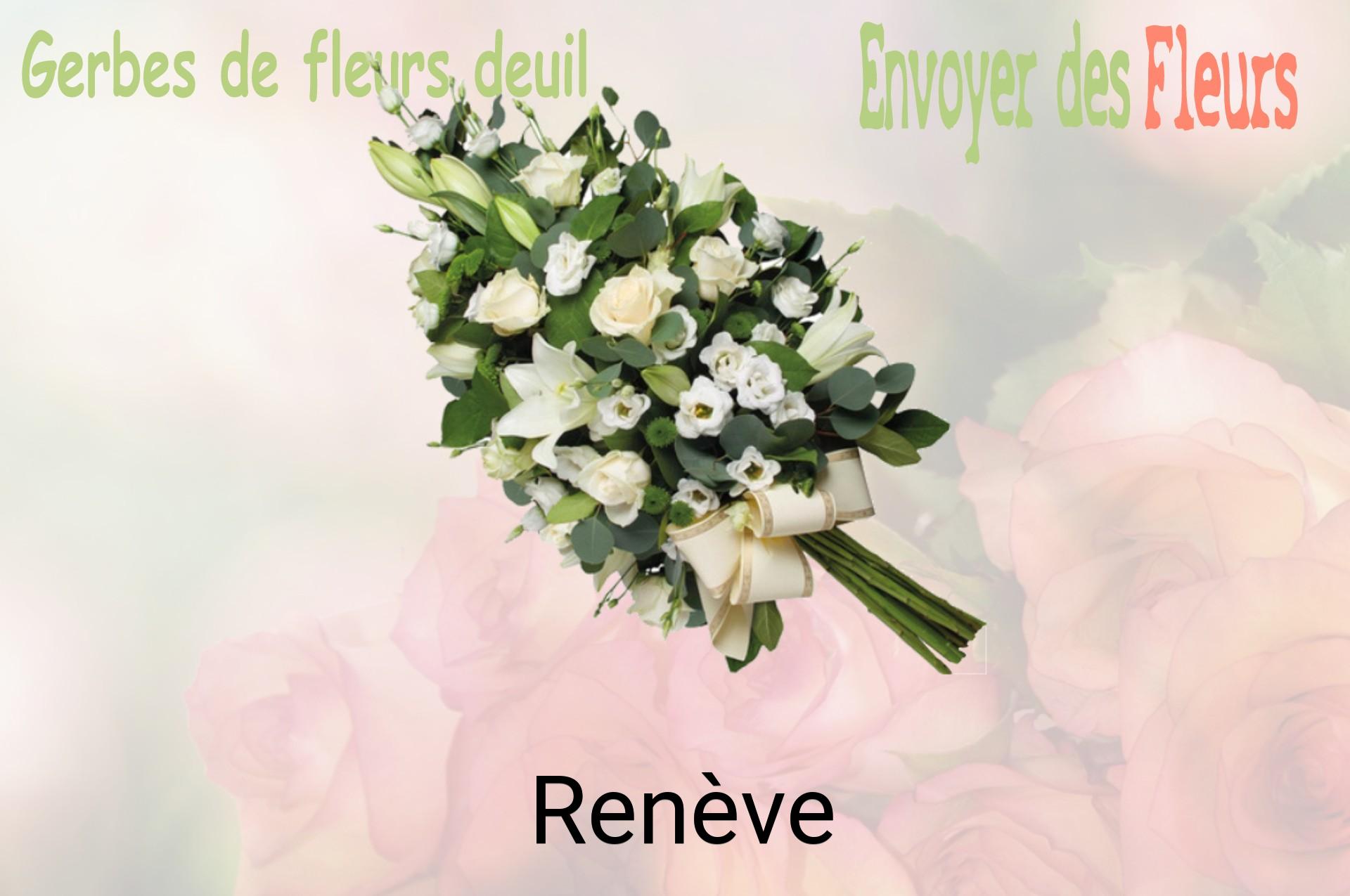 Gerbe de fleurs de deuil livrée à Renève